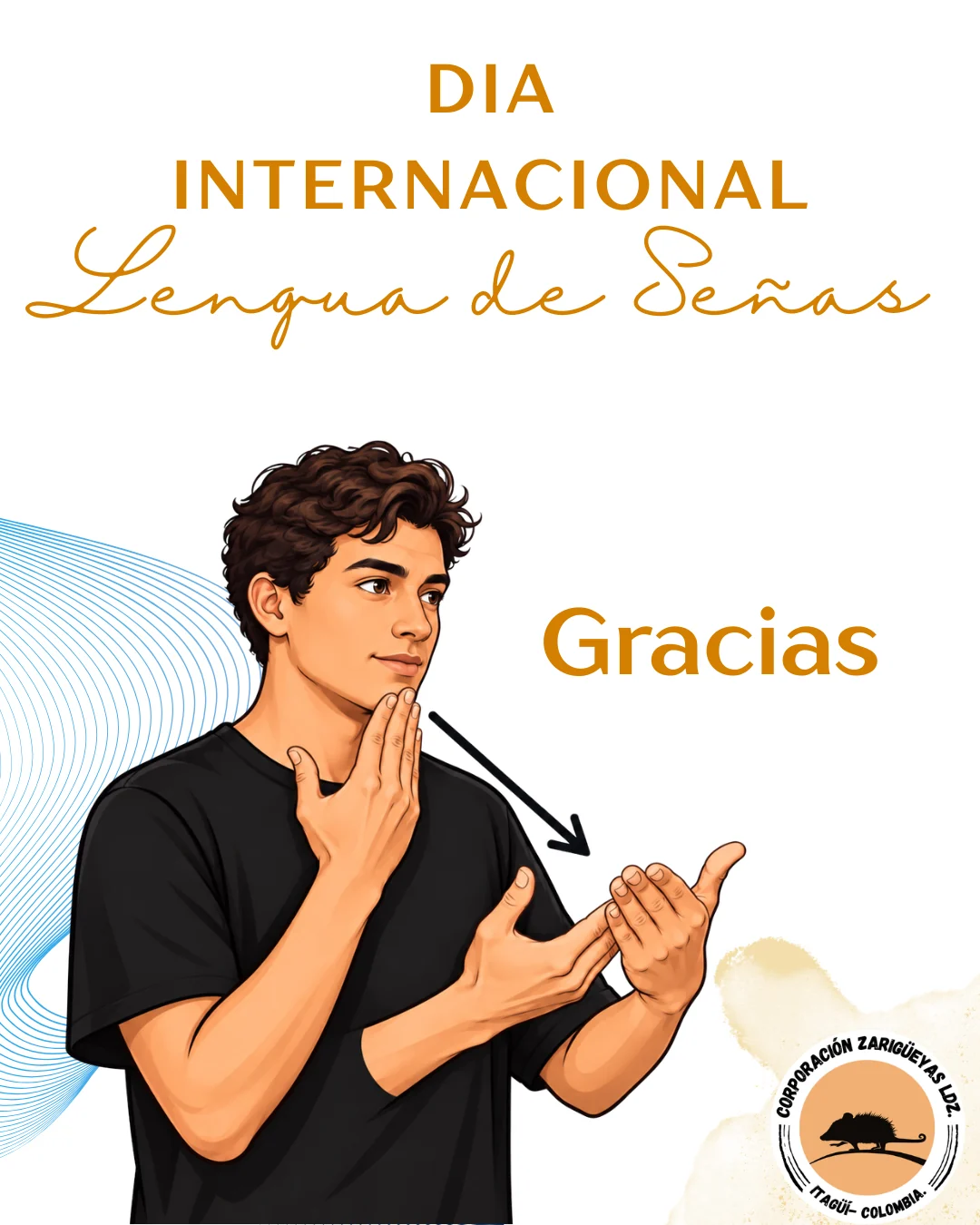 Pieza gráfica por el Día Internacional de las Lenguas de Señas